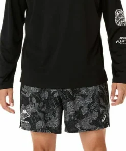 Asics Men's Fujitrail All Over Print 5in Shorts Performance Black/Carbon/Cream Online