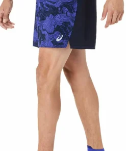 Asics Men's Fujitrail All Over Print 5in Shorts Midnight/Cobalt Burst/Cream Clearance