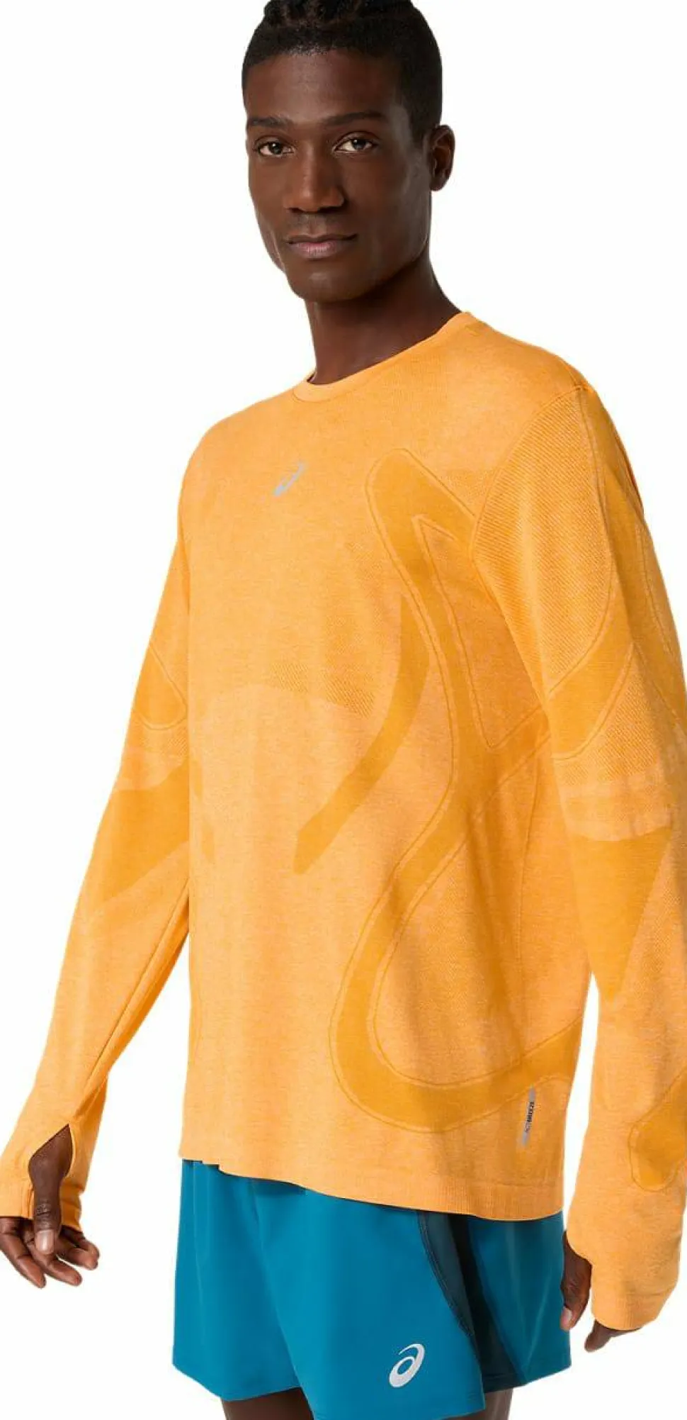 Asics Men's Road Seamless Long Sleeve Top Yamabuki