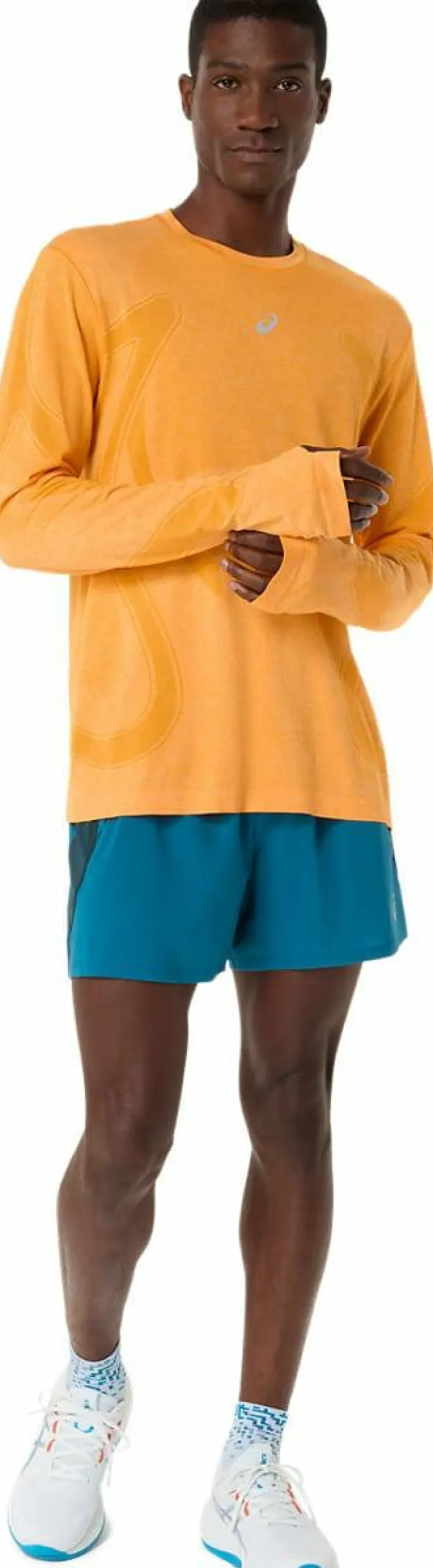 Asics Men's Road Seamless Long Sleeve Top Yamabuki