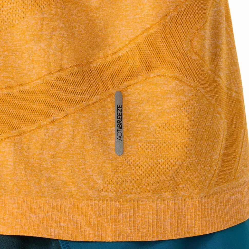 Asics Men's Road Seamless Long Sleeve Top Yamabuki