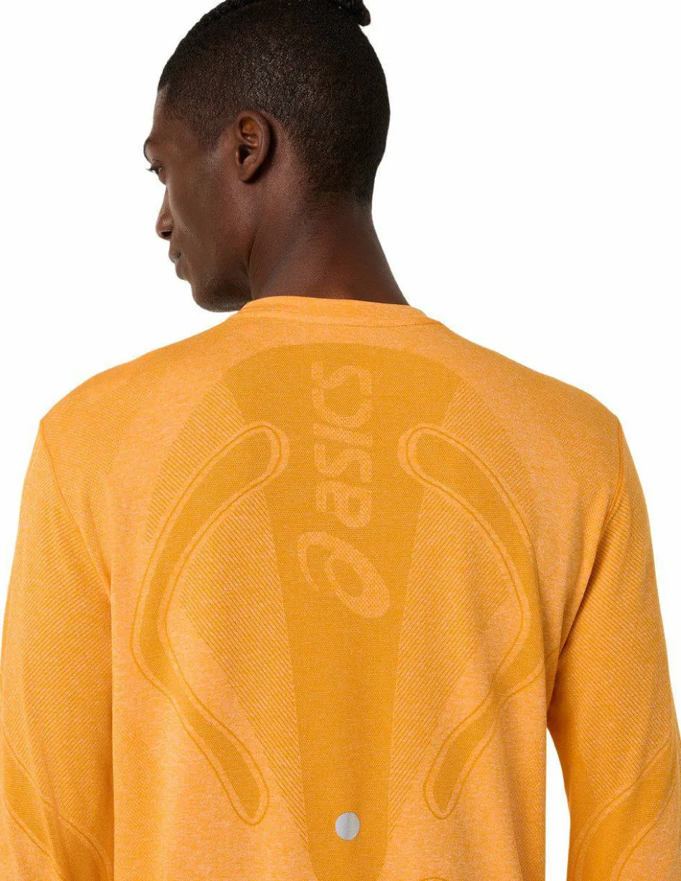 Asics Men's Road Seamless Long Sleeve Top Yamabuki