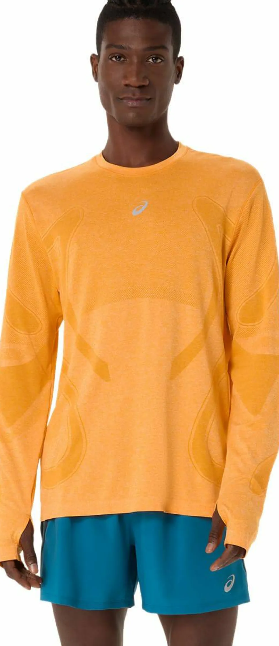 Asics Men's Road Seamless Long Sleeve Top Yamabuki