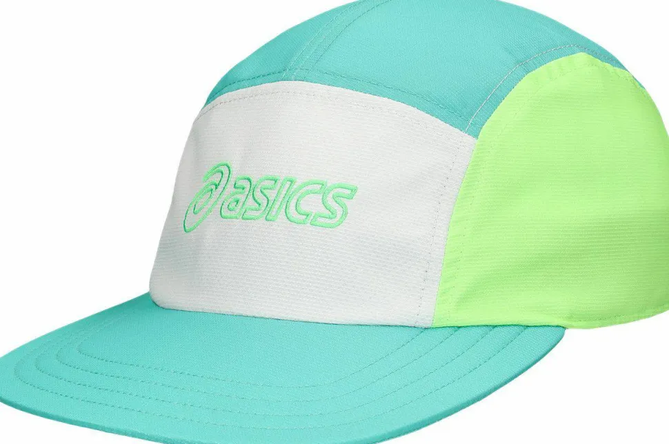 Asics Performance Running 5 Panel Cap Aurora Green/Cream