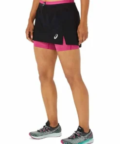 Asics Women's Fujitrail Skort Performance Black/Fuchsia Red