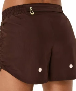 Asics Women's Nagino Run Adjustable 4in Short Coffee Outlet