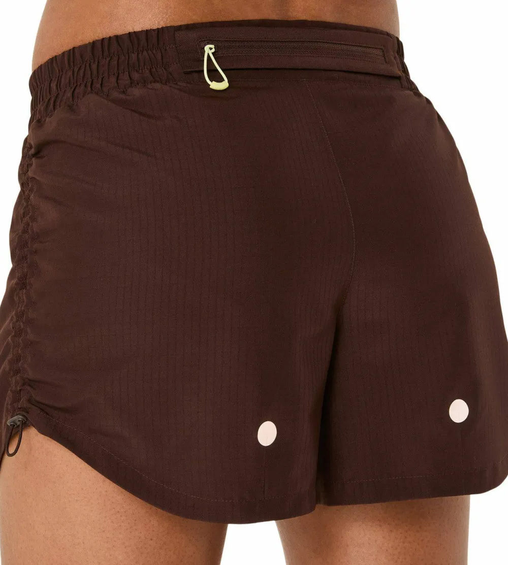 Asics Women's Nagino Run Adjustable 4in Short Coffee Outlet
