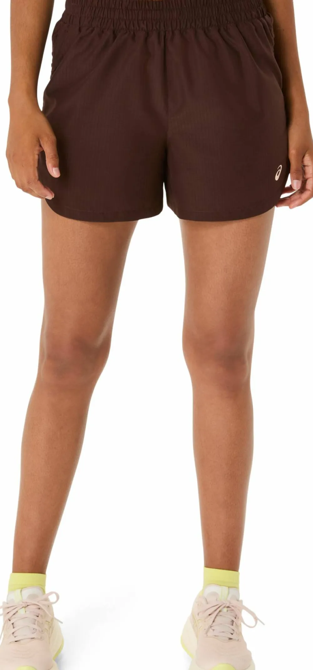 Asics Women's Nagino Run Adjustable 4in Short Coffee Outlet