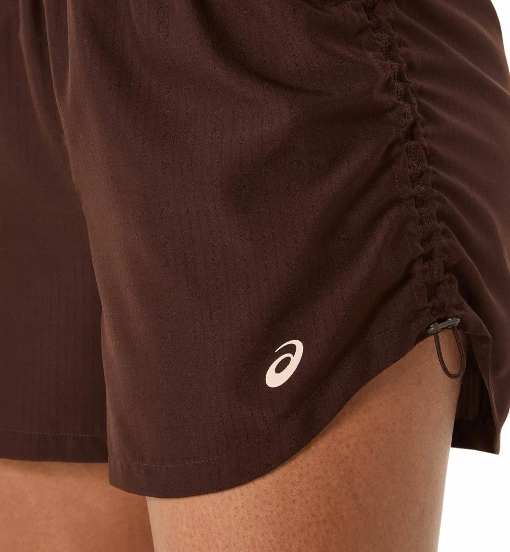 Asics Women's Nagino Run Adjustable 4in Short Coffee Outlet