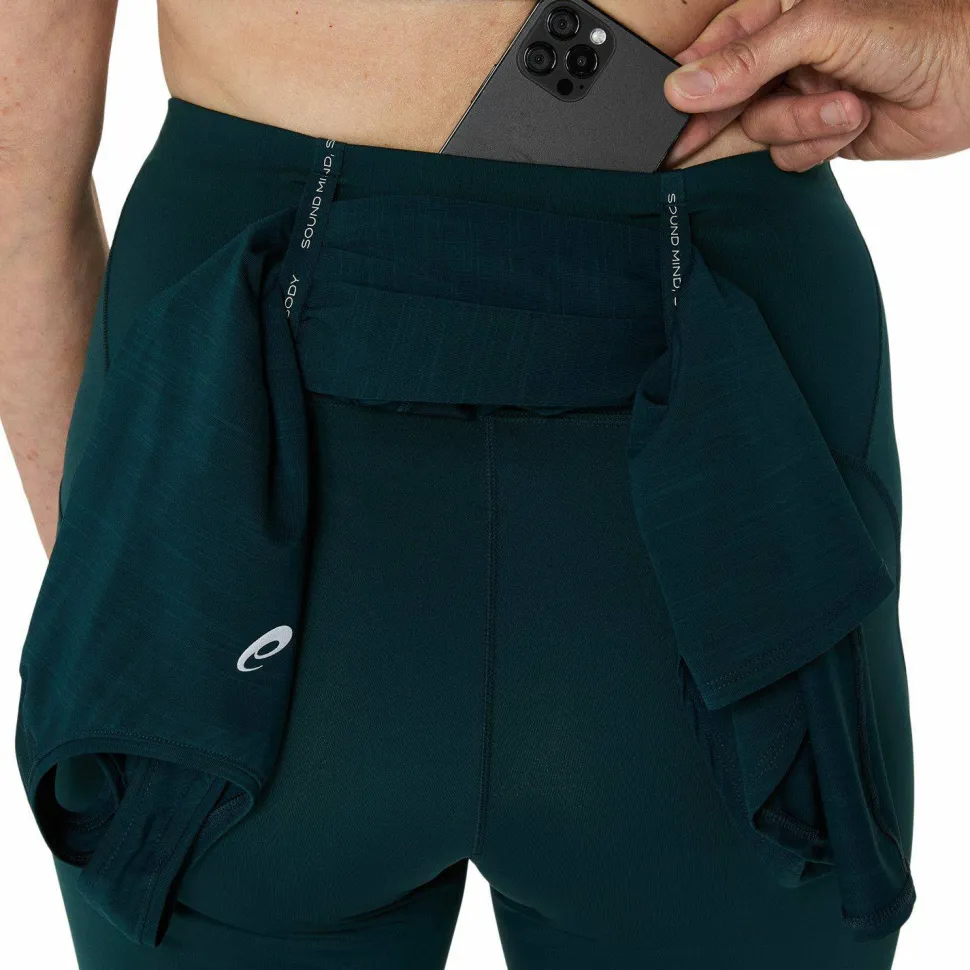 Asics Women's Road High Waist Tight Saxon Green