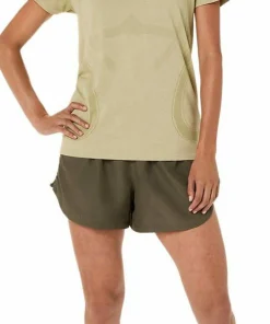 Asics Women's Road Seamless Short Sleeve Top Khaki/Cream