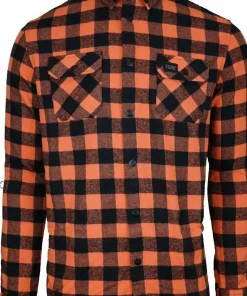 Avignon Unisex AFTER Hunt Flannel Shirt Orange/Black