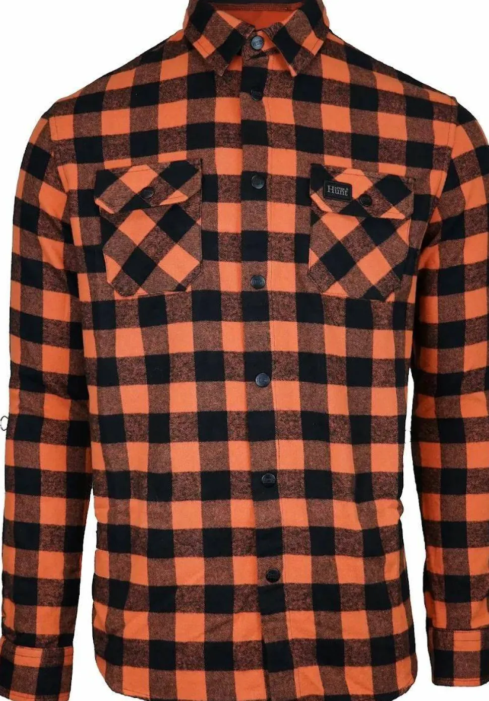 Avignon Unisex AFTER Hunt Flannel Shirt Orange/Black