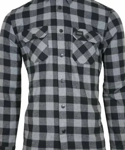 Avignon Unisex AFTER Hunt Flannel Shirt Grey/Black