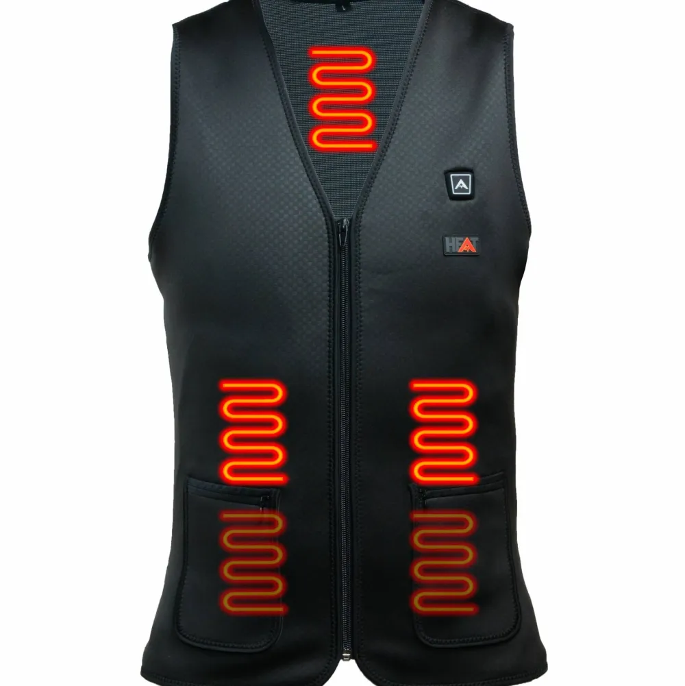 Avignon Unisex HEAT SecondSkin - Thin Heated Vest Basic Black Best