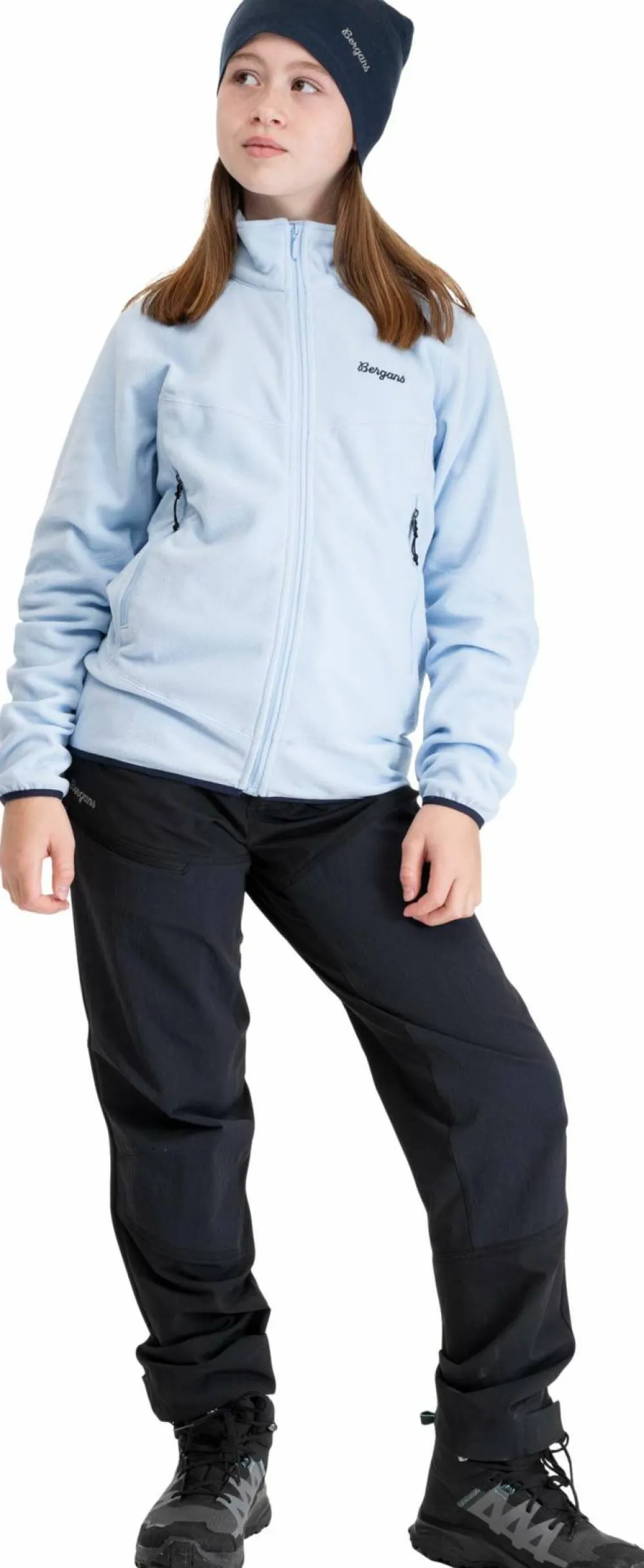 Bergans Juniors' Fleece Midlayer Jacket Cool Blue Outlet