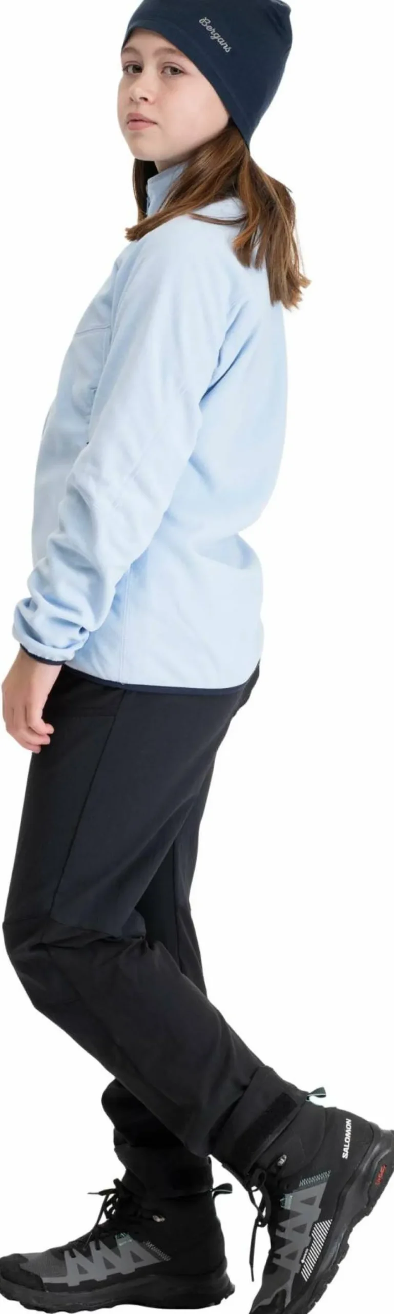 Bergans Juniors' Fleece Midlayer Jacket Cool Blue Outlet