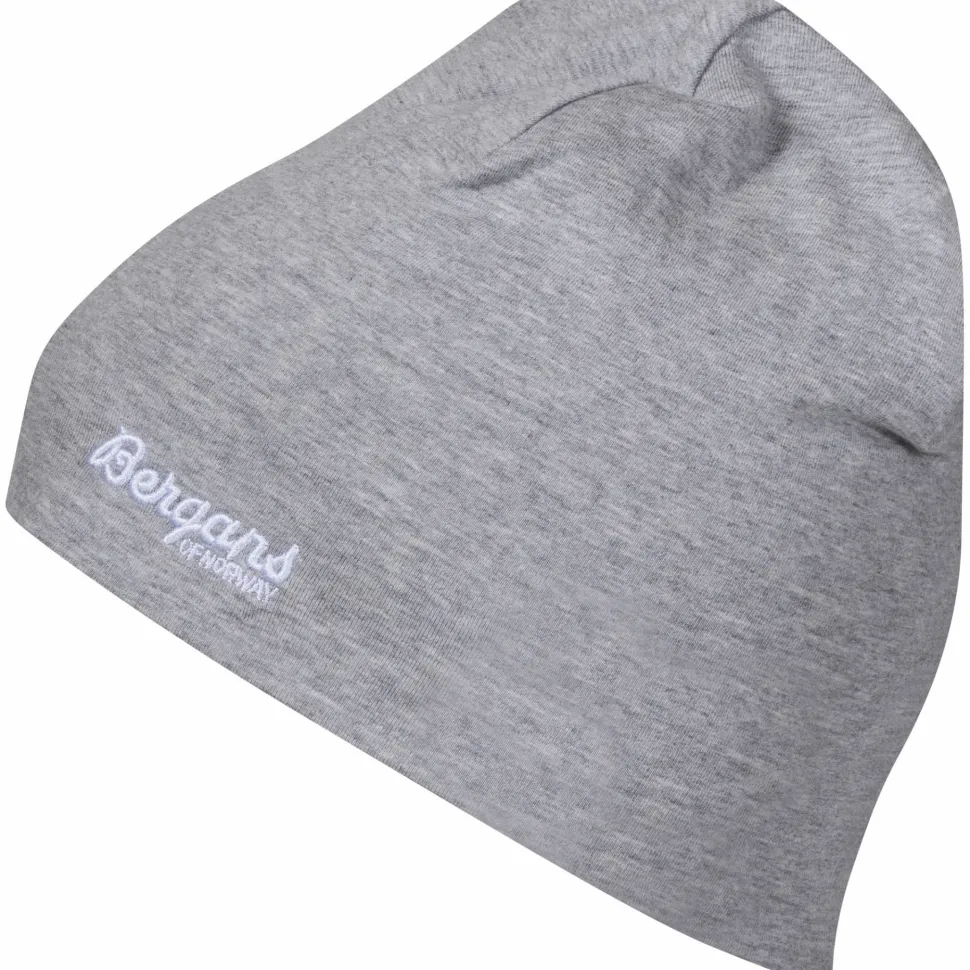 Bergans Kids' Cotton Beanie Grey Melange