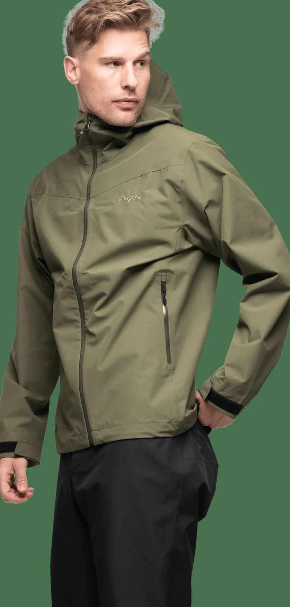 Bergans Men's Essentials 2.5l Shell Jacket Dark Green Mud
