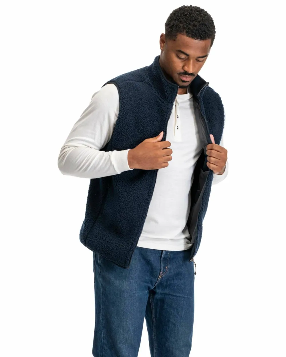 Bergans Men's Lunnan Pile Fleece Vest Navy Blue Discount