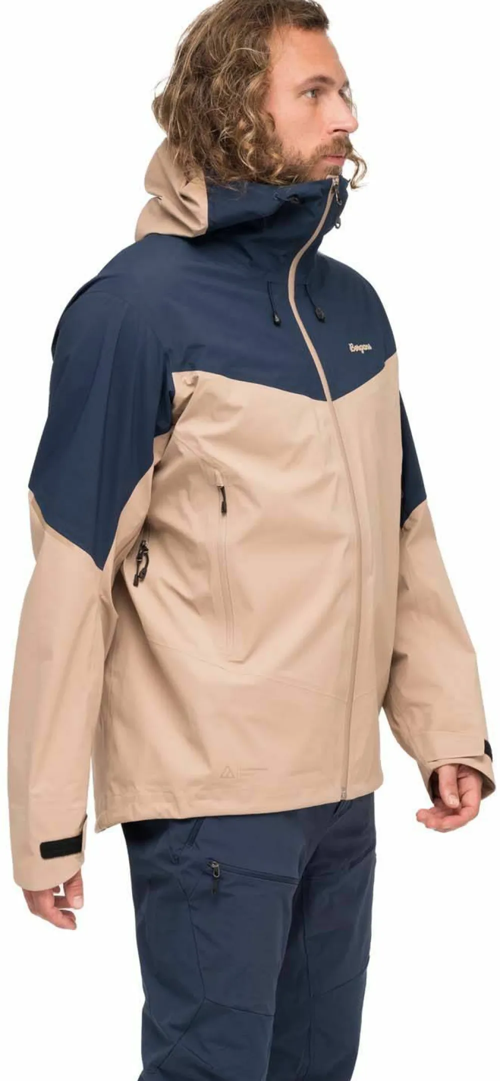 Bergans Men's Rabot Allround 3L Shell Jacket Warm Sand/Navy Blue Discount