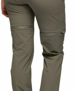 Bergans Women's Convertible Zip-Off Softshell Pants Green Mud