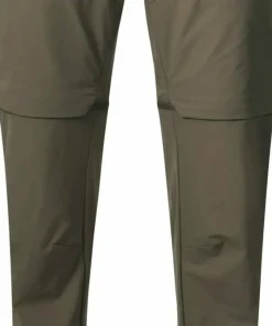 Bergans Women's Convertible Zip-Off Softshell Pants Green Mud