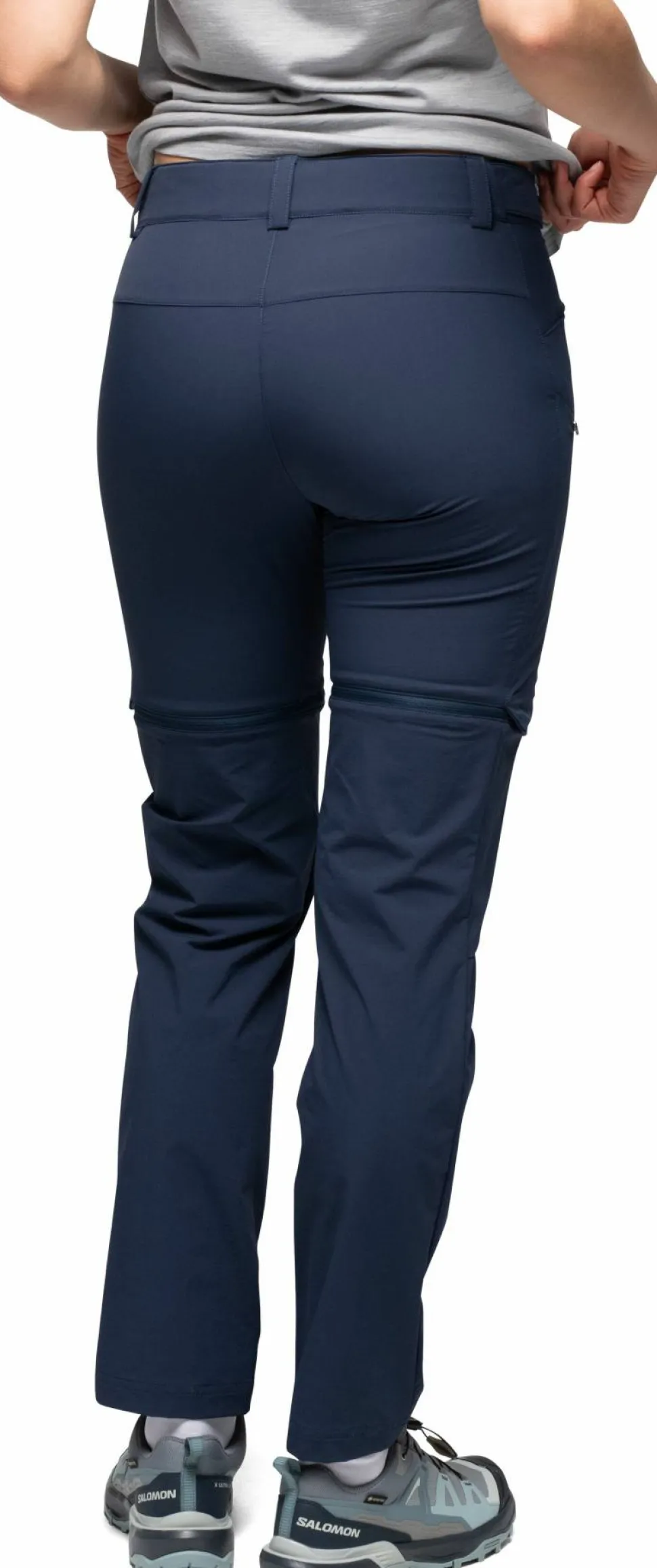 Bergans Women's Convertible Zip-Off Softshell Pants Navy Blue