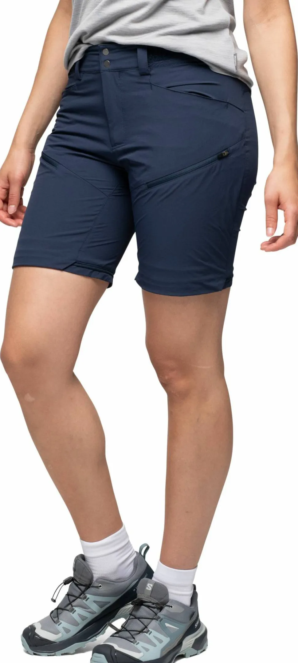 Bergans Women's Convertible Zip-Off Softshell Pants Navy Blue