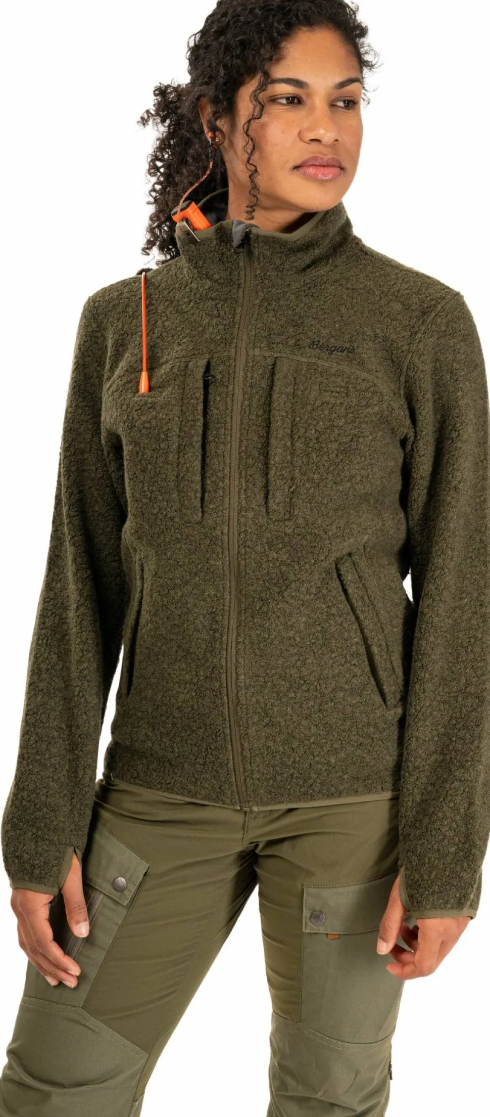 Bergans Women's Myrull Outdoor Jacket Dark Green Mud