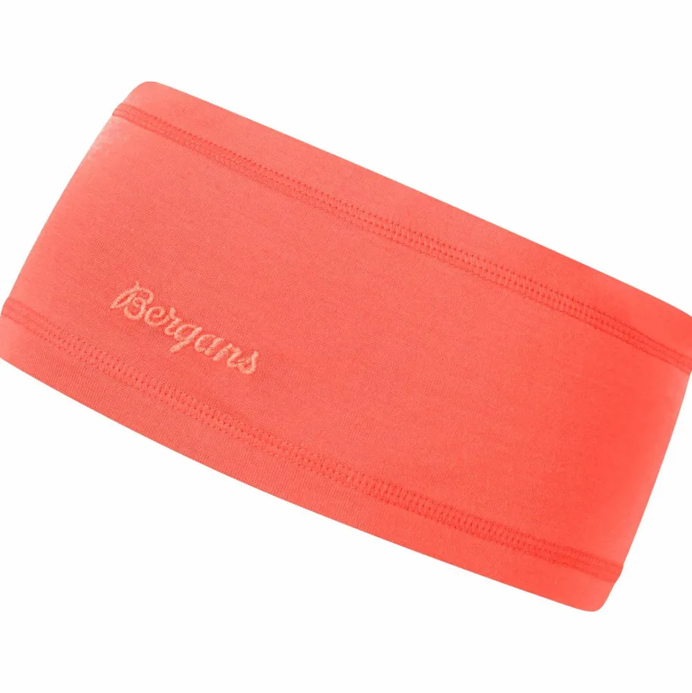 Bergans Wool Headband Peachy Red Discount