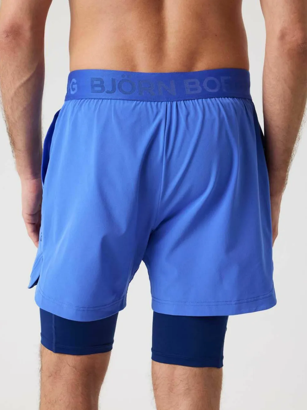 Björn Borg Men's Borg 2 In 1 Shorts Amparo Blue New