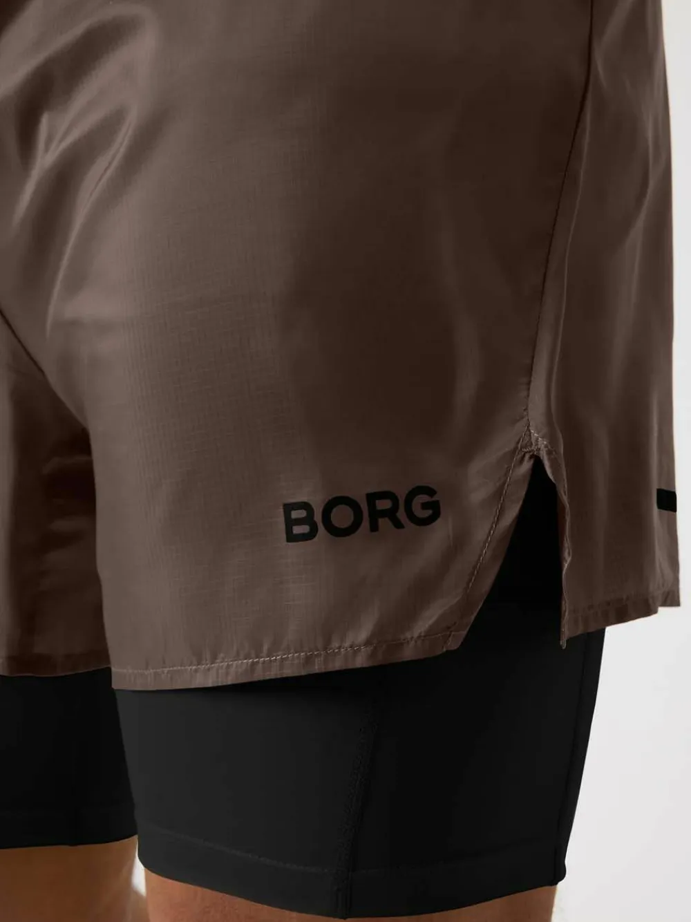 Clearance Men's Borg Running Shorts 2 In 1 Herrbyxor