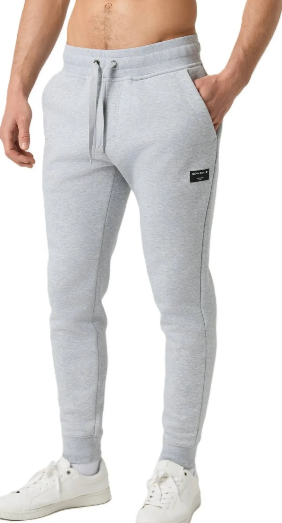 Björn Borg Men's Centre Tapered Sweatpants Light Grey Melange