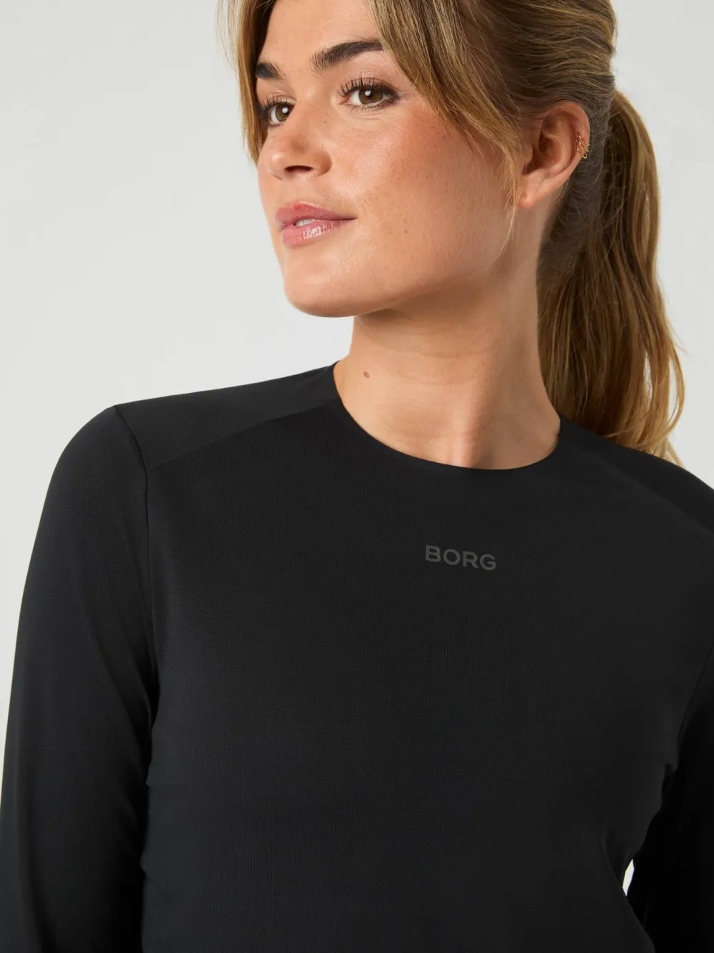 Björn Borg Women's Borg Running Feather Long Sleeve T-Shirt Black Beauty Discount
