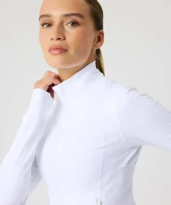 Björn Borg Women's Borg Soft Zip Midlayer Brilliant White