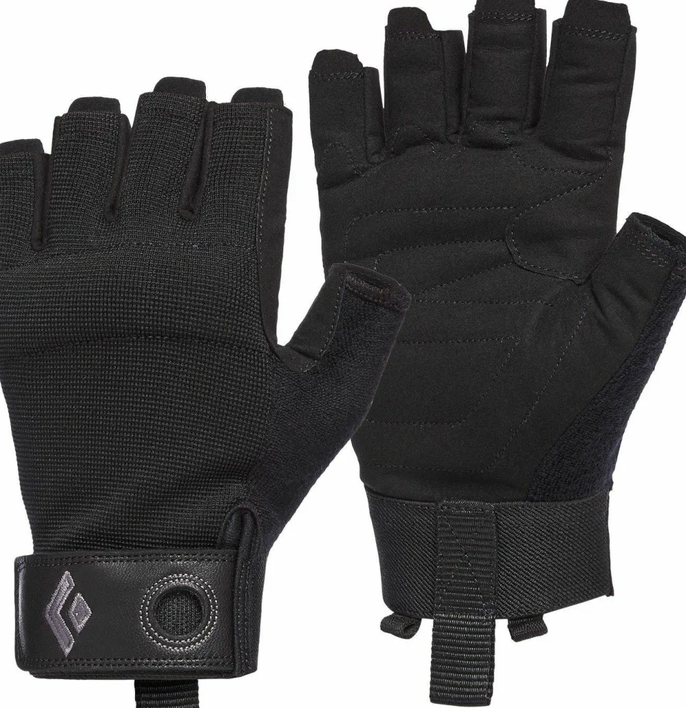 Black Diamond Men's Crag Half-Finger Gloves Black New