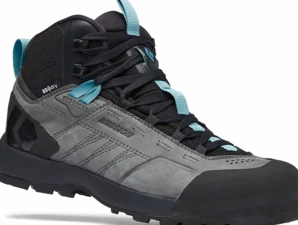 Black Diamond Women's Misson Leather Mid WP Steel Grey/Costal Blue