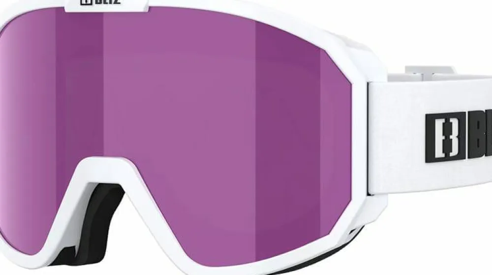 Bliz Rave Matt White Black Logo/Brown Pink MATT WHITE W BLACK LOGO BROWN PINK