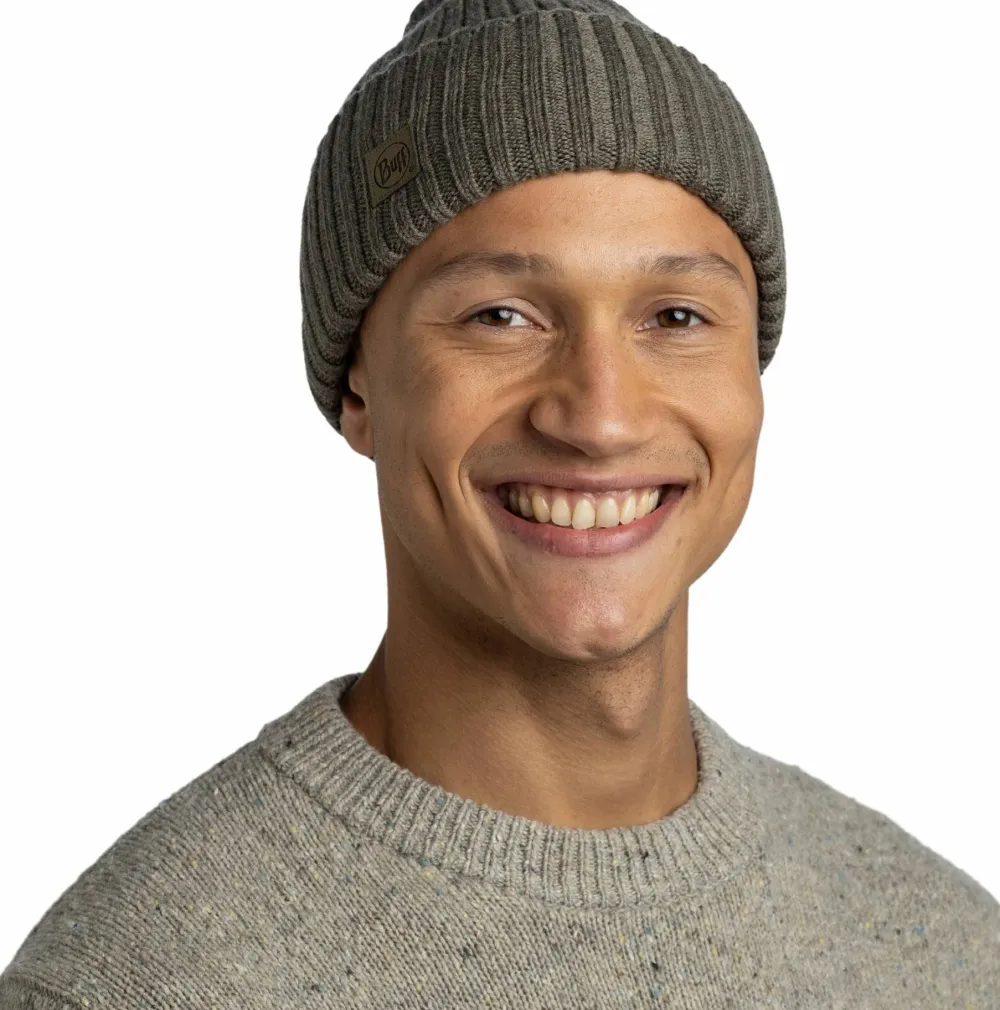 Buff Beanie Knitted Erviny Erviny Bark Clearance