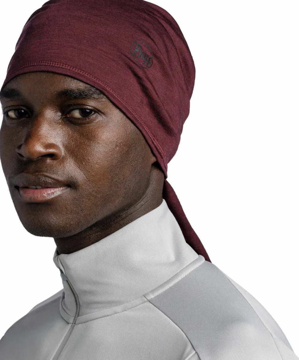 Buff Merino Lightweight Neckwear Solid Garnet