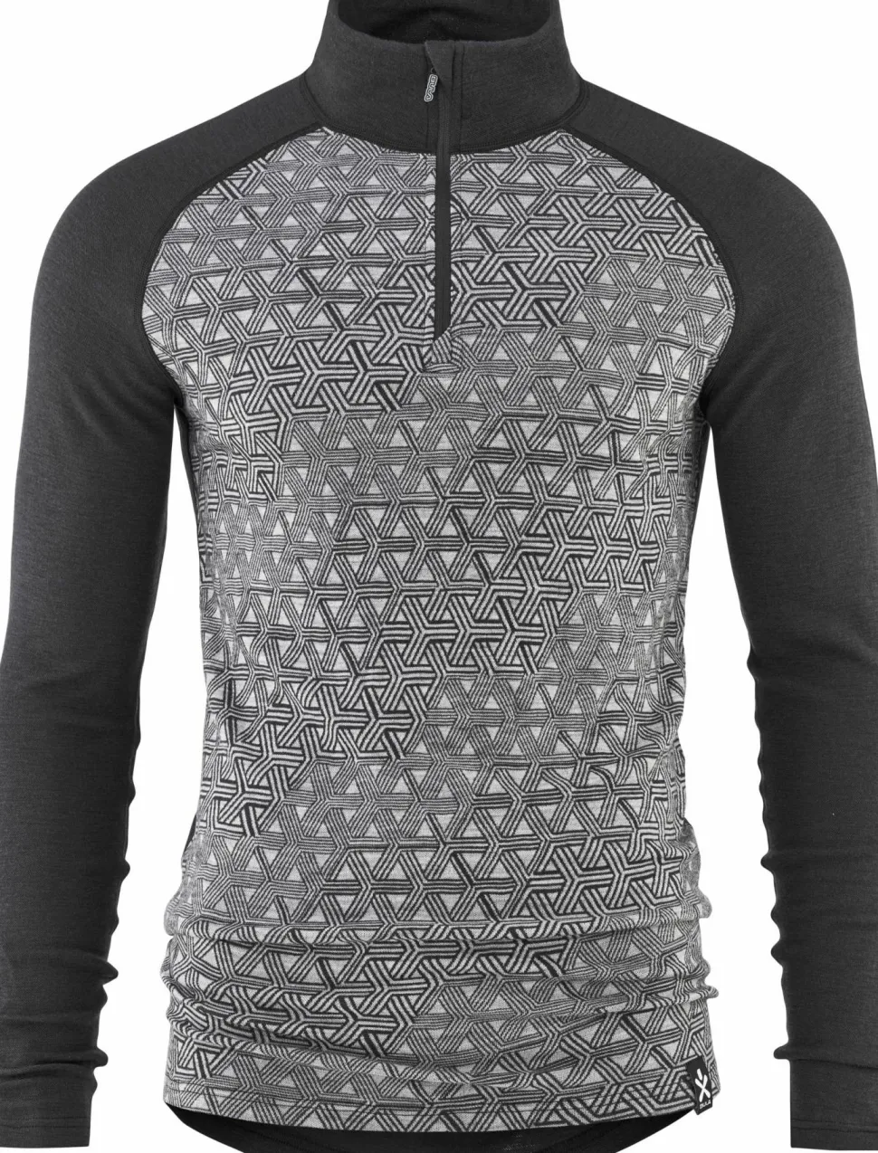 Bula Men's Geo Merino Wool Halfzip Dgrey
