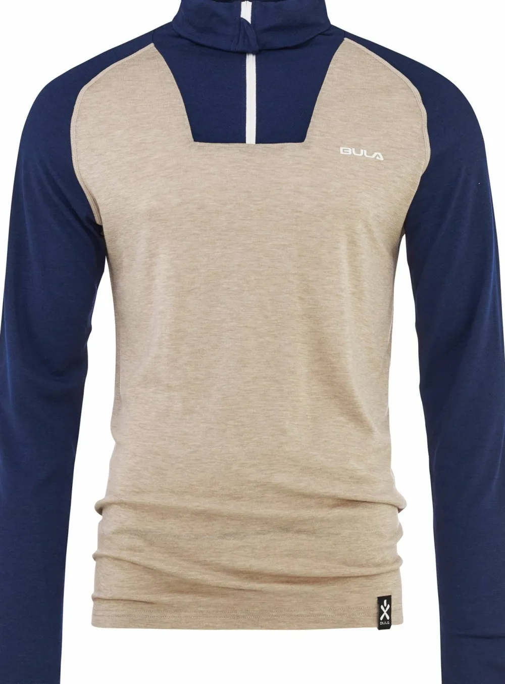 Online Men's Retro Merino Wool Halfzip Sweater Underställ Herr