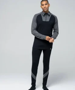 New Men's Retro Merino Wool Halfzip Sweater Underställ Herr|Skidåkning