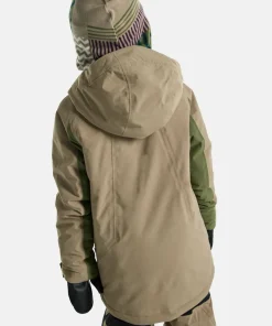 Burton Kids' Hillslope Jacket Summit Taupe/Forest Moss Hot