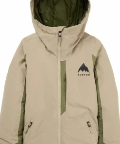 Burton Kids' Hillslope Jacket Summit Taupe/Forest Moss Hot