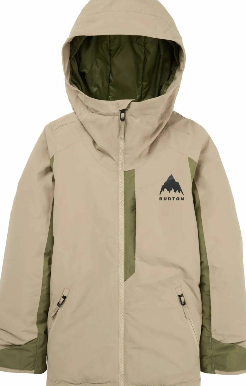 Burton Kids' Hillslope Jacket Summit Taupe/Forest Moss Hot