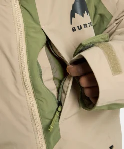 Burton Kids' Hillslope Jacket Summit Taupe/Forest Moss Hot