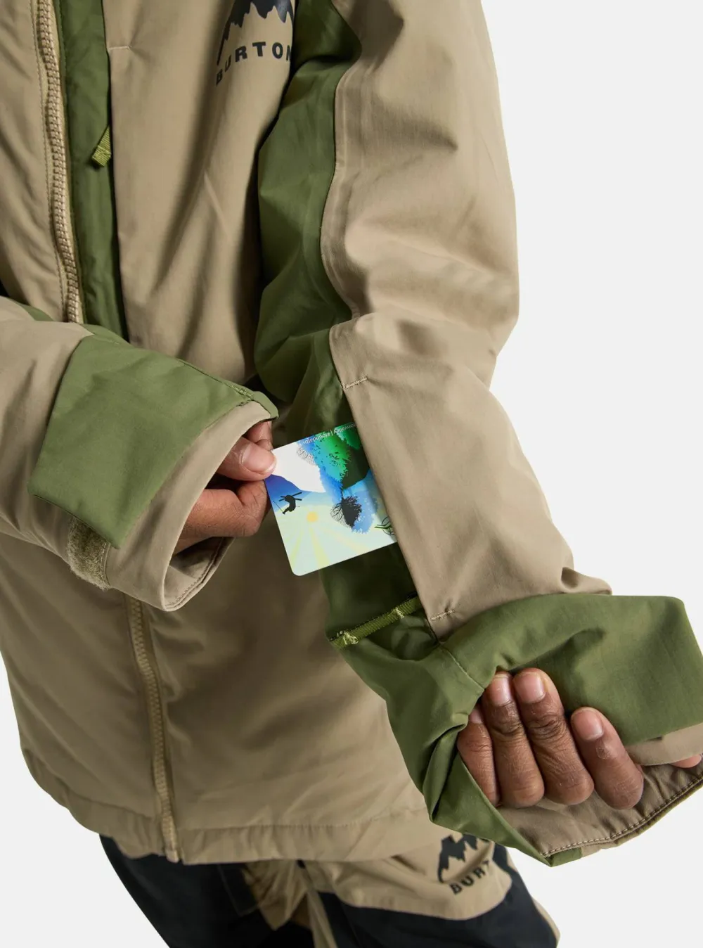 Burton Kids' Hillslope Jacket Summit Taupe/Forest Moss Hot