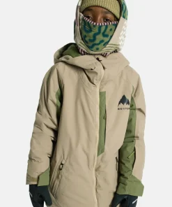 Burton Kids' Hillslope Jacket Summit Taupe/Forest Moss Hot